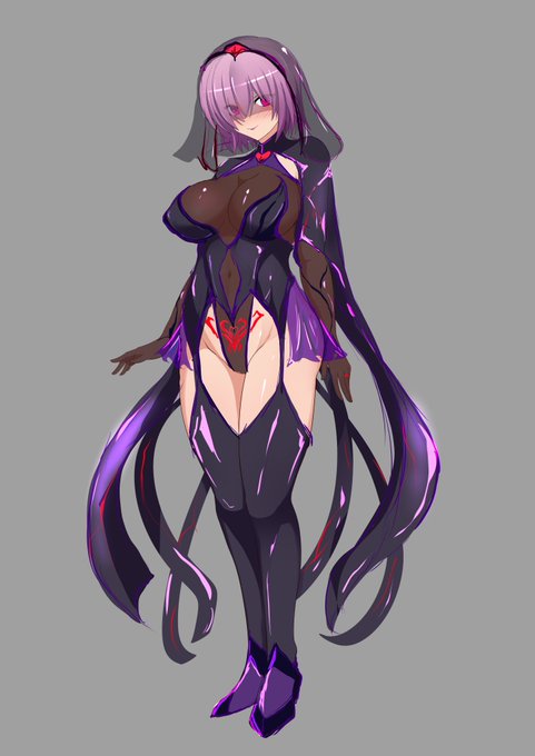 取り敢えずビッチーベースのマシュを再利用して堕ちクラスの衣装イメージを取り敢えず出力してみる図 