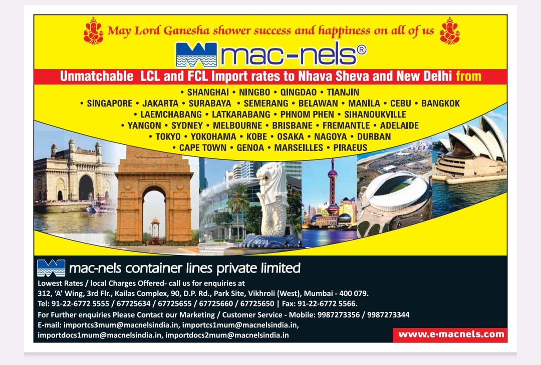 MacnelsIndia's tweet image. Attractive #fullcontainer rates for #imports #importers #imported #importexport #logistics #supplychain #fieo #ficci #foreigntrade #cargo #trending #cargoservice #freight #freightforwarders #oceanfreight #seafreight #shippingcompany #logisticscompany #carglservice
