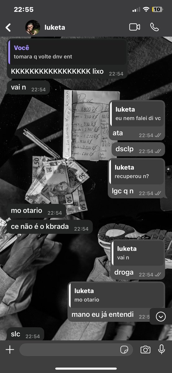 thuur_ng's tweet photo. cara lixo mn, pela 4 vez me chamando de otario https://t.co/bksIavhulT