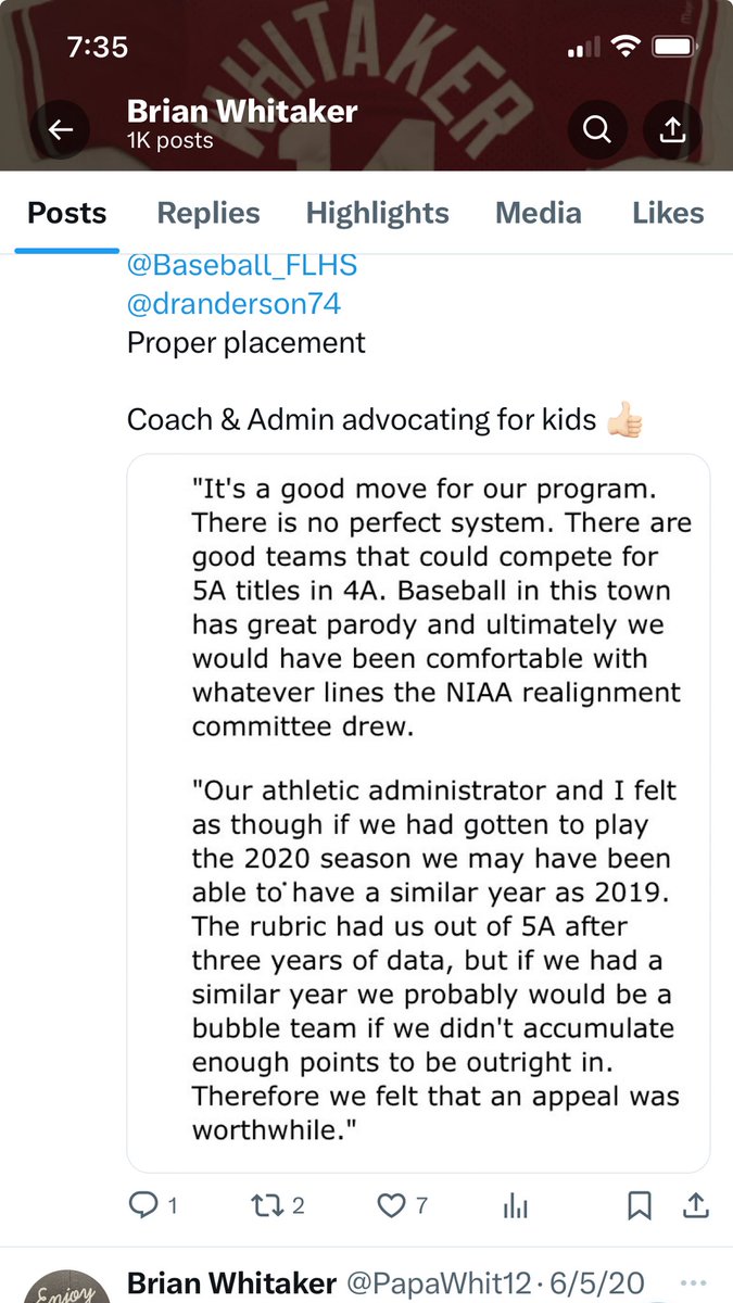 Brian Whitaker (@papawhit12) on Twitter photo Repost from June 2020. Excellent job of building a program the right way. Coach <a href="/dranderson74/">Dave Anderson</a> is now preparing his club to compete in the Varsity baseball final four for the State Championship this week. Congratulations and good luck! <a href="/PapaWhit12/">Brian Whitaker</a> Repost from June 2020. Excellent job of building a program the right way. Coach <a href="/dranderson74/">Dave Anderson</a> is now preparing his club to compete in the Varsity baseball final four for the State Championship this week. Congratulations and good luck! <a href="/PapaWhit12/">Brian Whitaker</a>