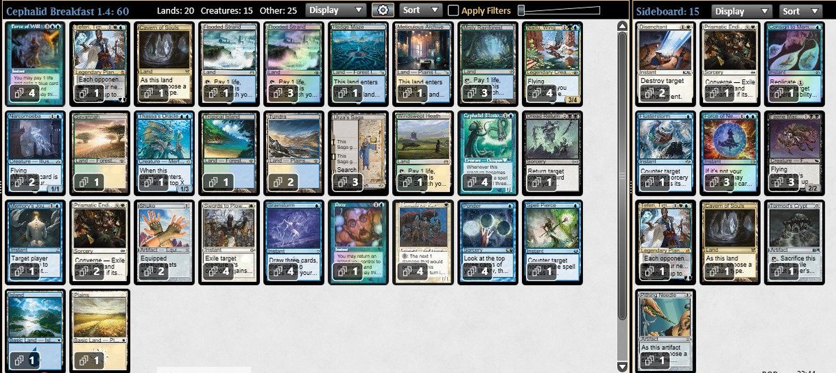 Top 4 in the Legacy Challenge (undefeated in the Swiss) with my trusty Cephalid Breakfast

r1 BUG Beans ✅✅
r2 BUG Beans ❌✅✅
r3 UR Delver ❌✅✅
r4 Paradoxical Combo ✅✅
r5 GW Depths ✅✅
r6 UB Reanimator ✅✅
top 8 UB Tempo ✅✅
semi Paradoxical Combo ❌❌

<a href="/fireshoes/">Robert Taylor🔥🔜PT Edge of Eternities</a>