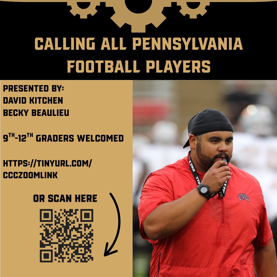 🏈 PENNSYLVANIA FOOTBALL PLAYERS! 🏈
Get a sneak peek into the The Championship Edge—an elite mindset training webinar designed just for YOU.

🔥 Learn from top coaches:
<a href="/CoachDkitch/">David Kitchen</a> &amp; <a href="/cculturecoach/">Becky Beaulieu</a> 

🧠 Build the mental edge that separates champions from the rest.