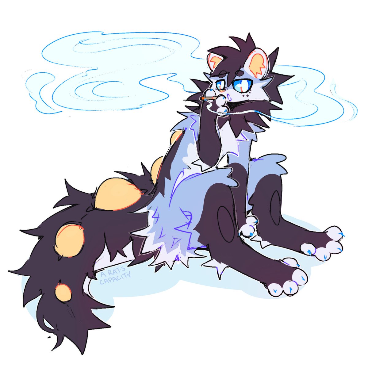 aratscapacity's tweet image. cola smoking the silly grass! it makes him irreversibly stupid and scared forever :3