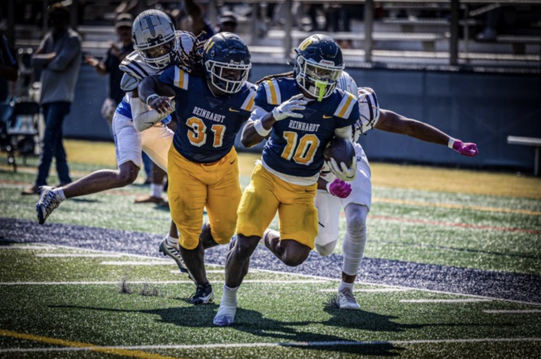 Beyond blessed to receive my second scholarship offer to play football at <a href="/ReinhardtFB/">Reinhardt Football</a>. Thank you to coach McCloud and the rest of the staff for this opportunity. <a href="/WesleyanFB97/">Wesleyan Football</a> <a href="/A1Willzz/">Coach McCloud</a> <a href="/Levi_bradley312/">Levi bradley</a>