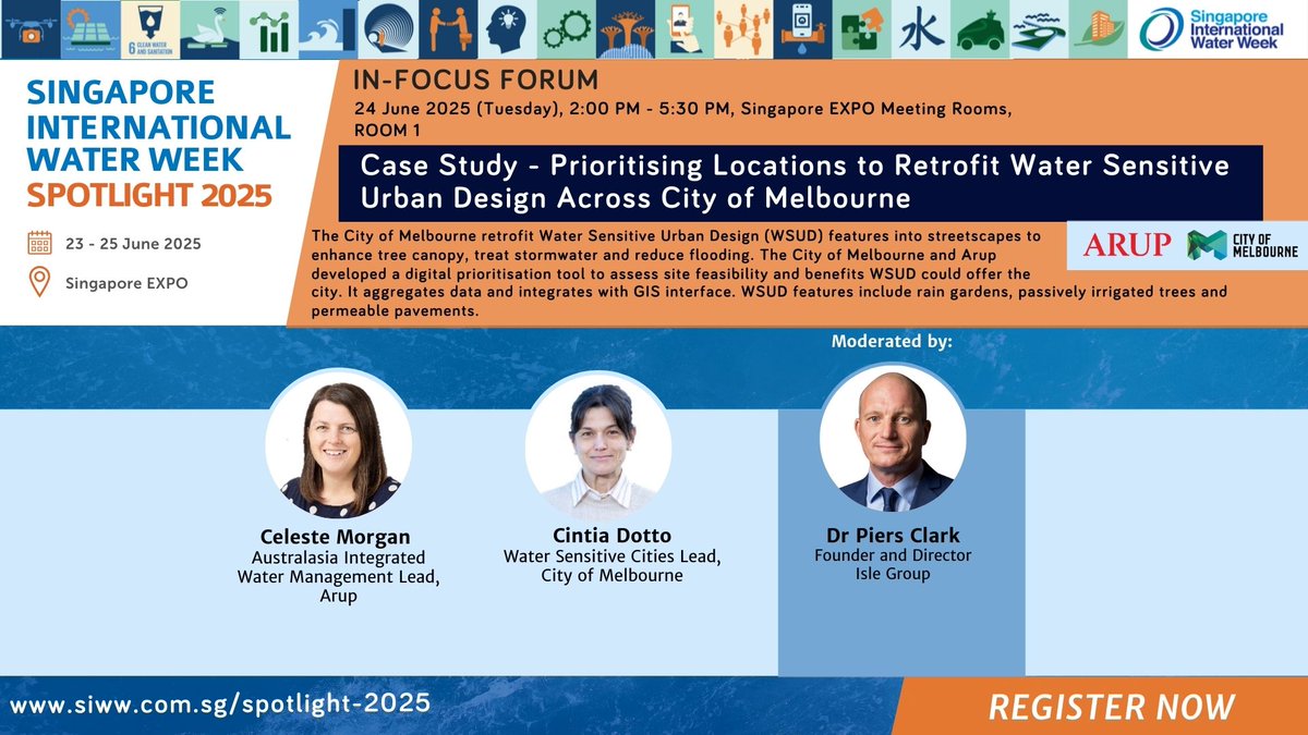 In-Focus Forum: A Case Study in the Spotlight 

This In-Focus Forum showcases innovations and case studies from industries that aims to help cities build resilience to floods and extreme weather.

Register now for SIWW Spotlight 2025: lnkd.in/gqGKjkCA