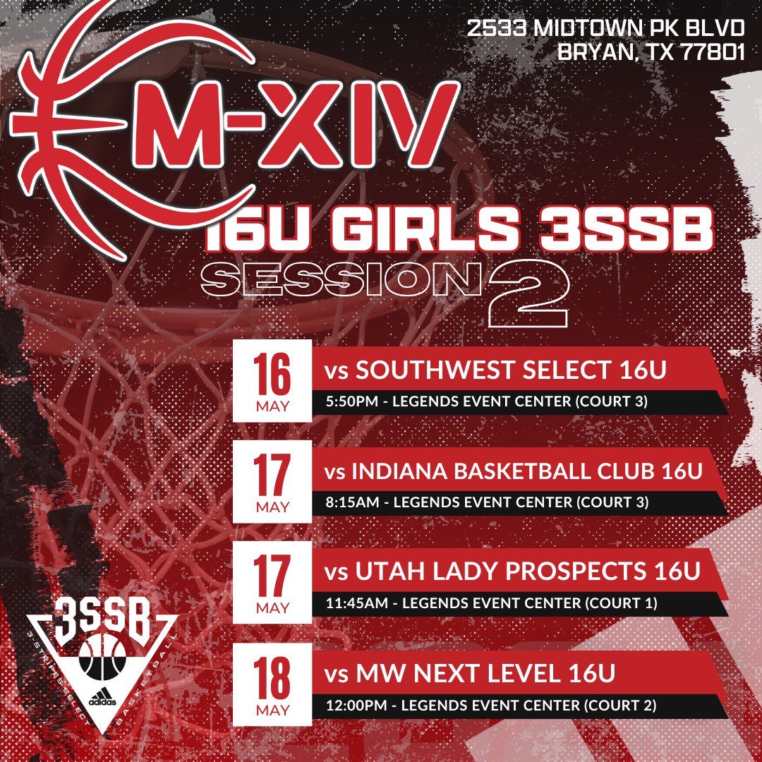 BrooklynSchilb (@brooklynschilb) on Twitter photo Hereβs my schedule for session 2 in Bryan Texas! <a href="/M14Hoops_Girls/">Team M-XIV Girls</a> <a href="/3SSBGCircuit/">3Stripes Select Basketball Girls Circuit</a> Hereβs my schedule for session 2 in Bryan Texas! <a href="/M14Hoops_Girls/">Team M-XIV Girls</a> <a href="/3SSBGCircuit/">3Stripes Select Basketball Girls Circuit</a>