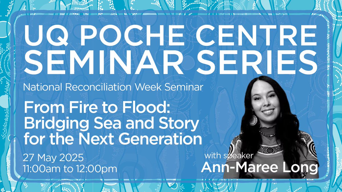 We’re excited to share our upcoming National Reconciliation Week online seminar featuring speaker Ann-Maree Long presenting “From Fire to Flood: Bridging Sea and Story for the Next Generation”. For more details and to register, visit: bit.ly/4k5P40D
