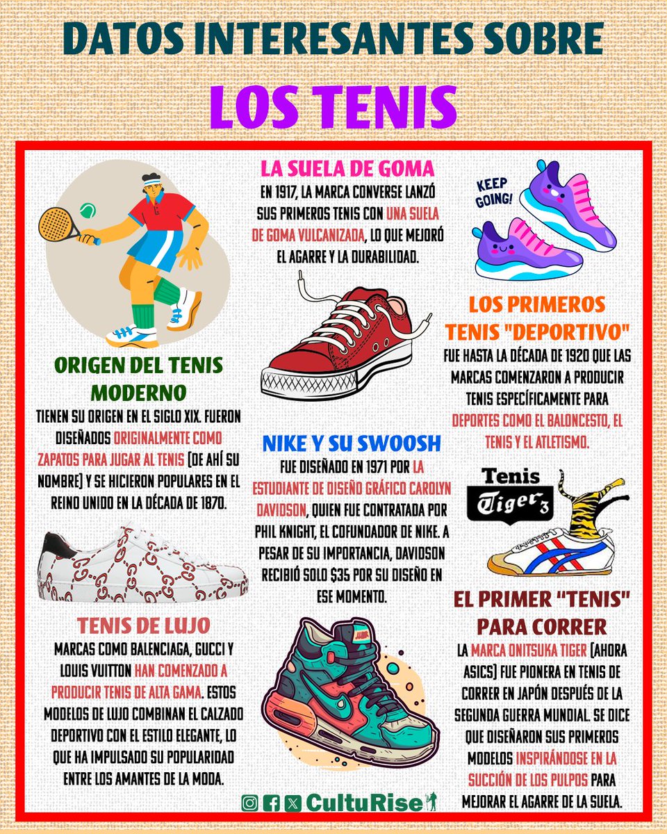 Datos interesantes sobre los tenis
#tenis #tenisfeminino #sneakers #sneakerlove #sneakerhead #nike #nikes #correr #runner #run #running #runaddict #rundeal #gucci #Louis #louisvuitton #lujos #lujo