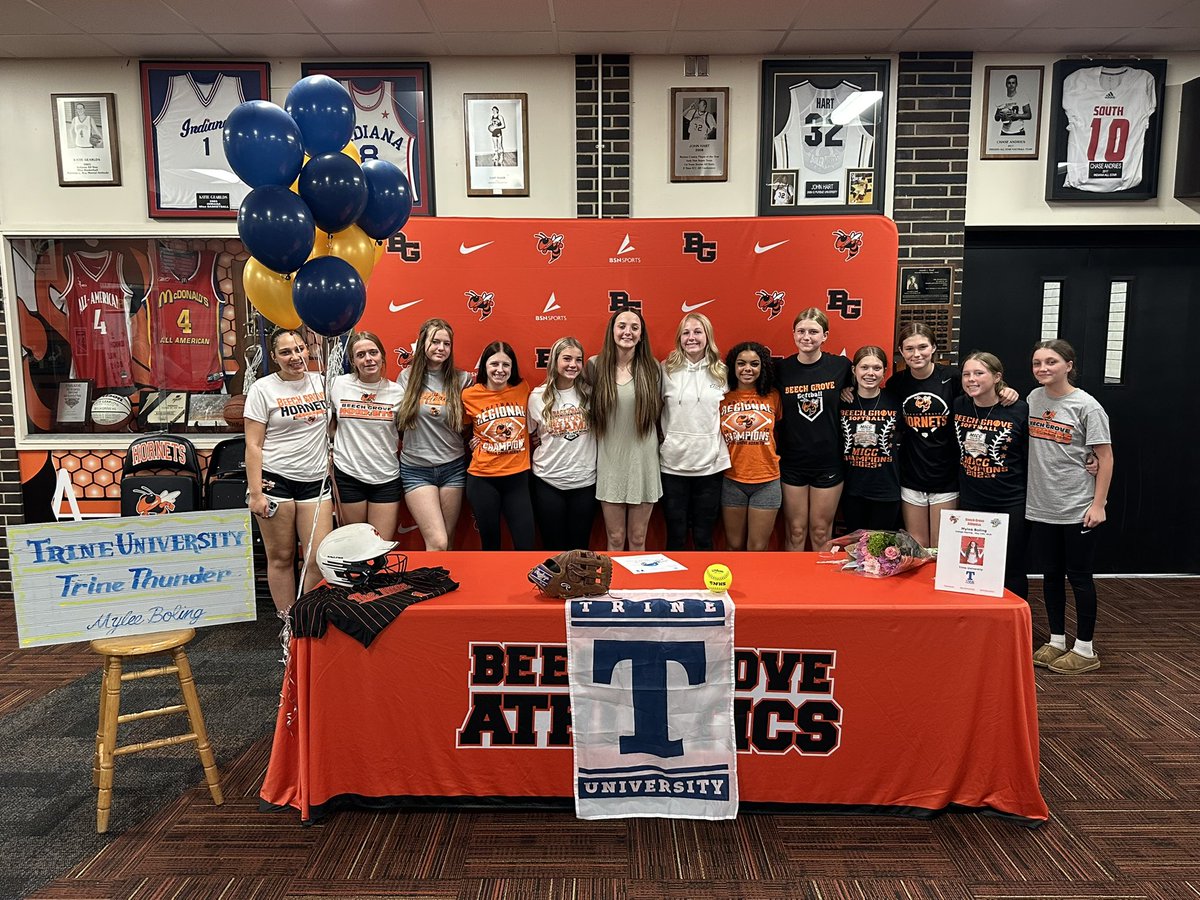 Beech Grove Softball (@bghs_softball) on Twitter photo So much fun celebrating <a href="/mylee_boling/">Mylee Boling</a> tonight. She is officially a Trine University Thunderbolt! So proud of you!
Thank you to the team, coaches, family, and friends for coming and supporting our girl! π β‘οΈ
<a href="/TheHiveBGHS/">BGHS The Hive</a> <a href="/CoachD_TUSB/">Don Danklefsen</a> <a href="/TrineAthletics/">Trine Thunder</a> So much fun celebrating <a href="/mylee_boling/">Mylee Boling</a> tonight. She is officially a Trine University Thunderbolt! So proud of you!
Thank you to the team, coaches, family, and friends for coming and supporting our girl! π β‘οΈ
<a href="/TheHiveBGHS/">BGHS The Hive</a> <a href="/CoachD_TUSB/">Don Danklefsen</a> <a href="/TrineAthletics/">Trine Thunder</a>