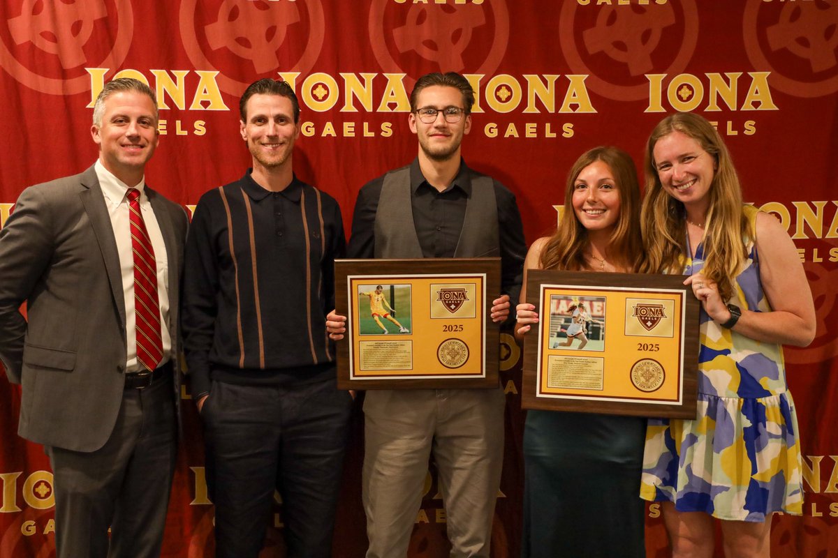 IonaGaels's tweet image. Congratulations to our 2025 O’Connell Award recipients - Tim Timchenko of @IonaMSOC and Kira Varada of @IonaLacrosse!
This prestigious honor recognizes Iona’s top senior male and female student-athletes.
We’re proud to celebrate the accomplishments of over 90 senior…