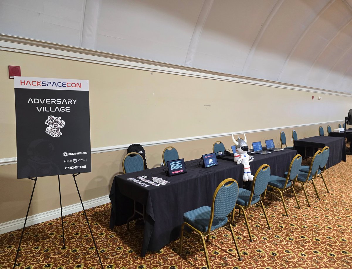 AdversaryVillag's tweet photo. Photos from Adversary Village area at @HackSpaceCon this year!
#AdversaryVillage #HandsOnActivity #BreachTheHospital https://t.co/6wOTokTORP