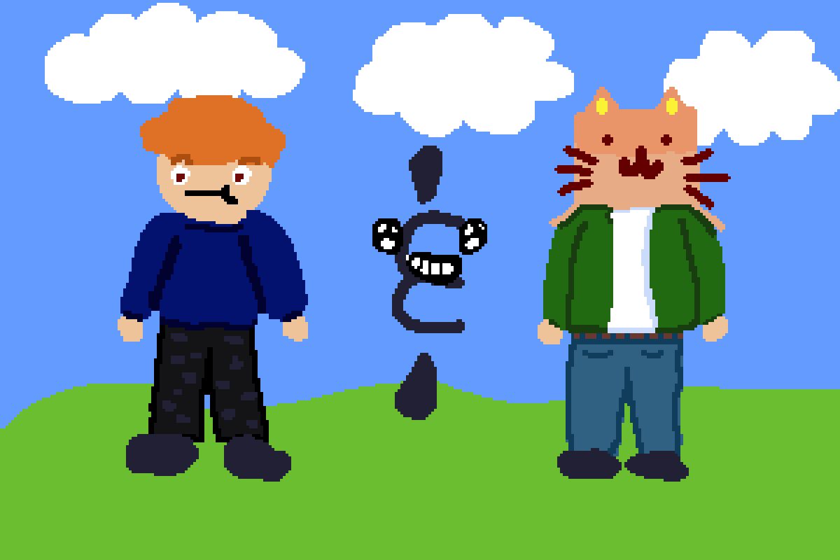 These are my Cure &amp; Godis OC's please be kind (DO NOT STEAL). Their names are Gure ξ Codis. Gure Really likes blue and Codis likes Tuesdays. 

#fanart #OC #CureandGodis #art #AwesomeSauce