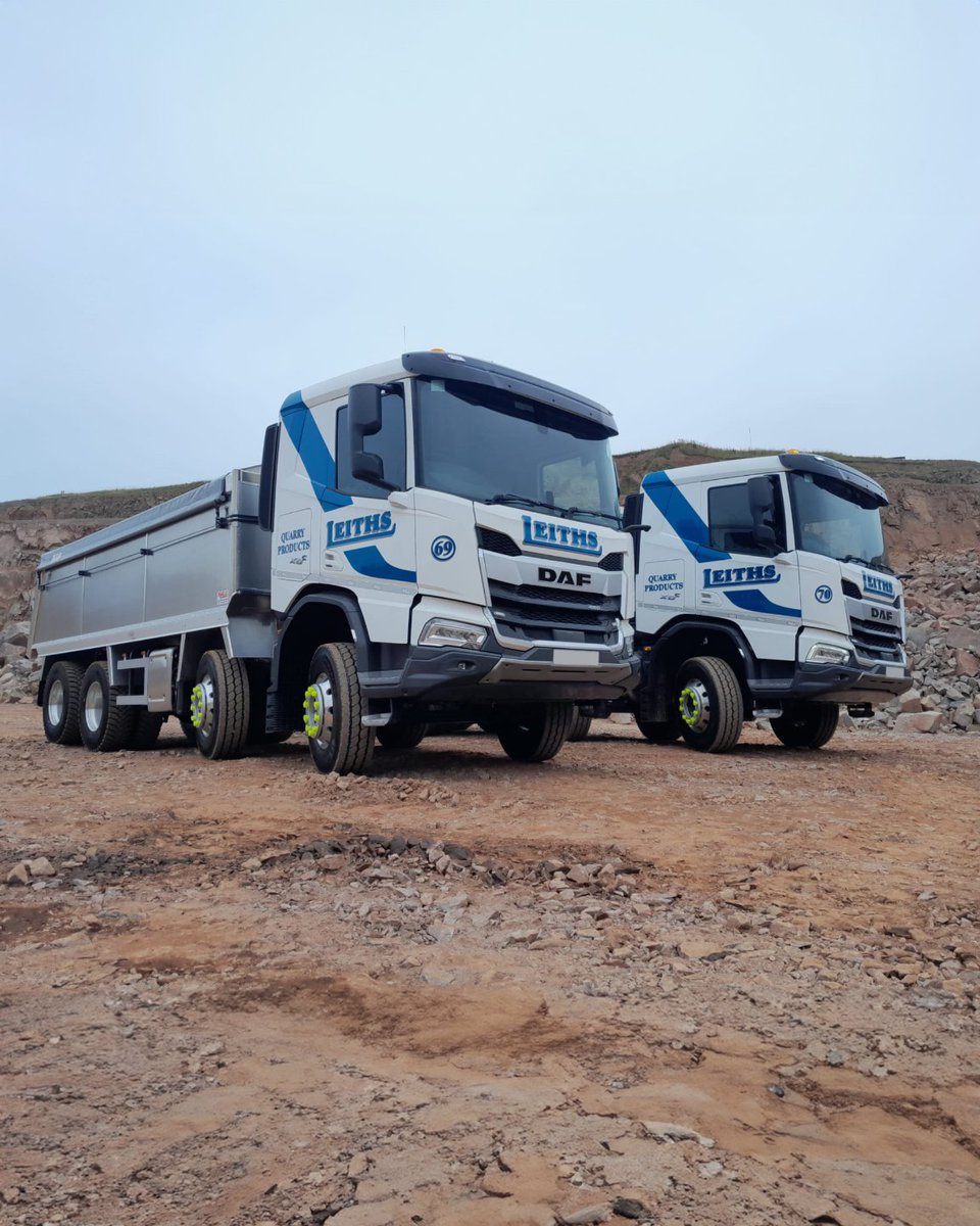 Time to work in the quarry. Heavy-duty DAF XDc trucks ready to take on the day!👷

📸: Leiths, Scotland

#daftrucks | #dafxdc