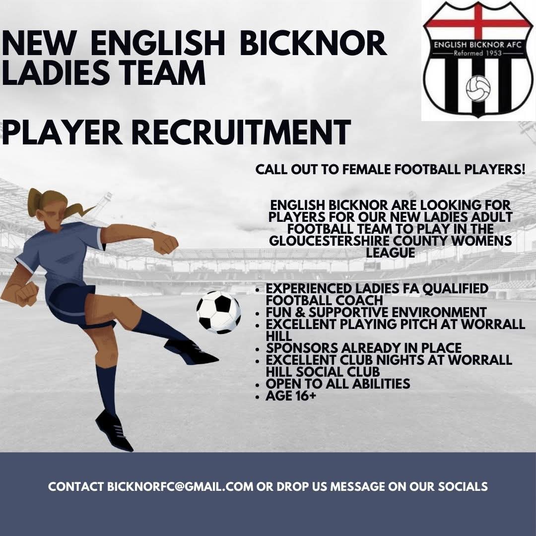⚽️ League application sorted
⚽️ New warm up tops &amp; kit ordered 
⚽️ Good response from 1st advert
⚽️ Dedicated social media being set up
⚽️ New sponsors on board 

If you are interested in joining us please ping us on the socials, email bicknorfc@gmail.com or WhatsApp 07946161590
