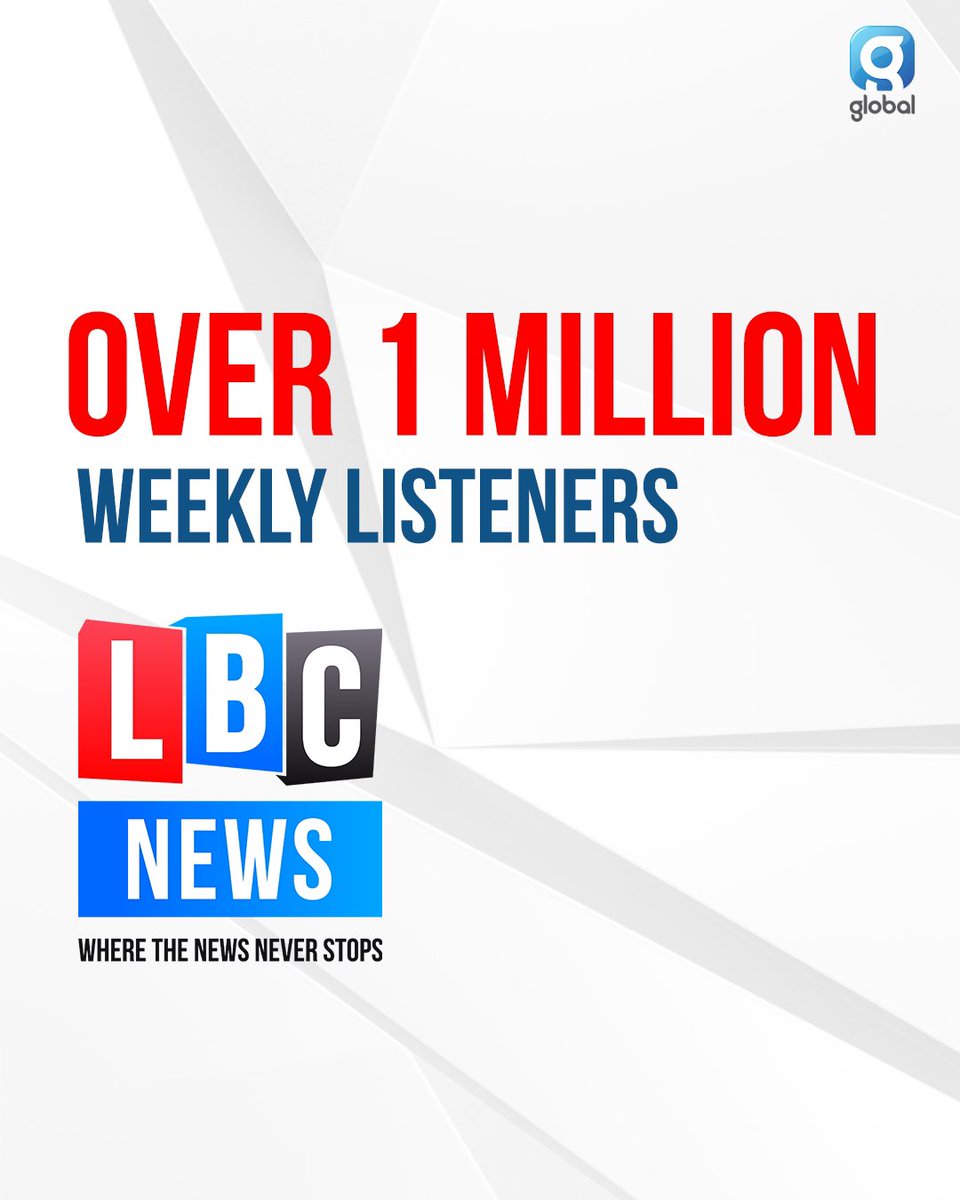 So proud of the entire <a href="/LBCNews/">LBC News</a> team <a href="/global/">Global</a>. An amazing result recognising all their hard work 📻 👏 
Listen live here: l-bc.co/LBCNews