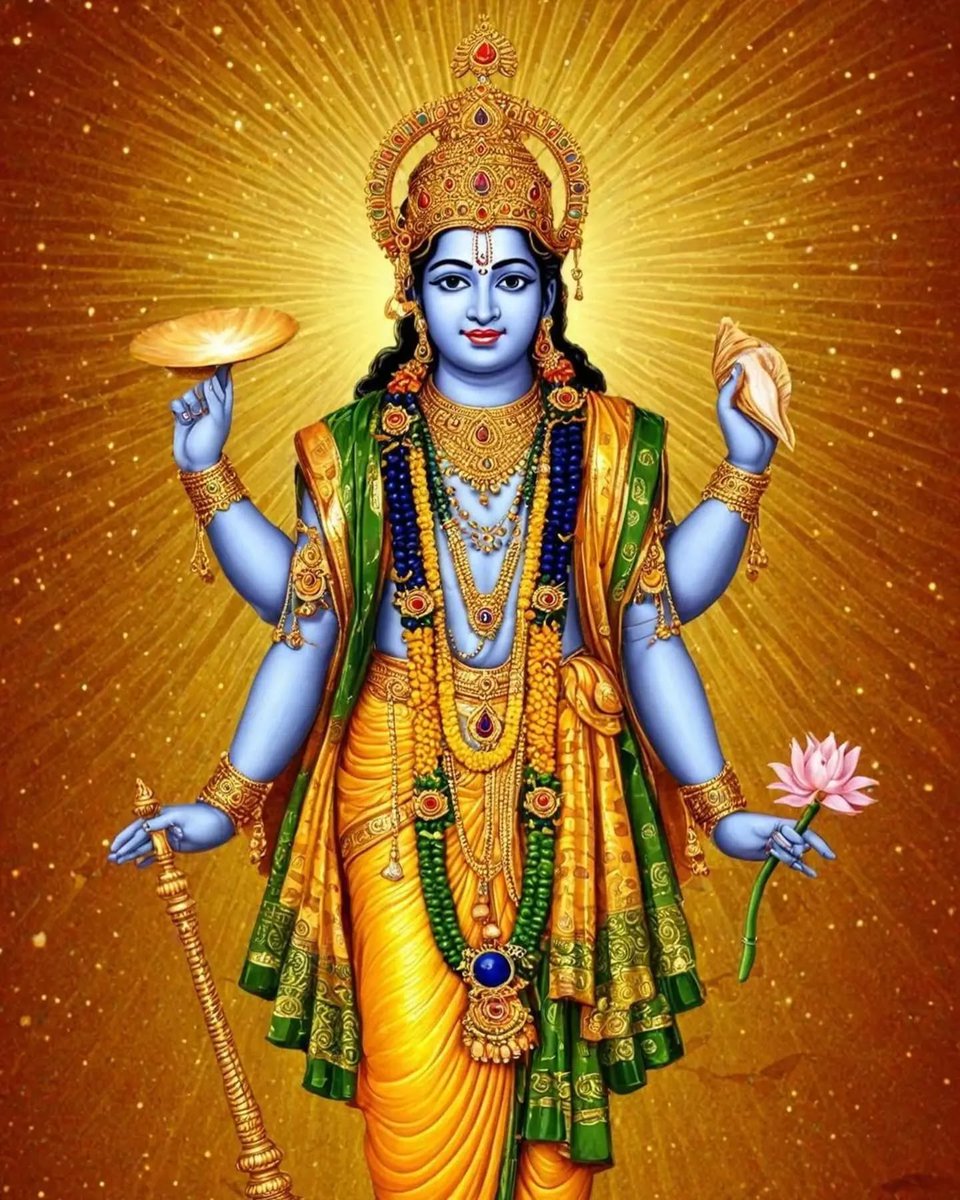 जय श्री हरि विष्णु..!

सृष्टि के पालनहार भगवान विष्णु और माँ लक्ष्मी जी की कृपा और आशीर्वाद से आपका दिन शुभ और मंगलमय हो। 

आपके जीवन में सुख, समृद्धि और शांति का प्रवाह हो!!

हरि ॐ सुप्रभात🚩🙏
जय श्री हरि 🙏