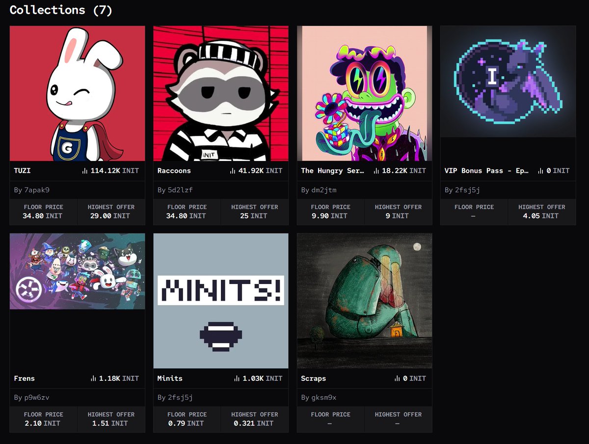 pandaone34's tweet image. Last time we saw new chains emerge, the first NFT collections pulled 10x–100x.
@initia is that new chain right now and NFTs entry is dirt cheap. Don't overthink it and grab a few while it's still quiet.