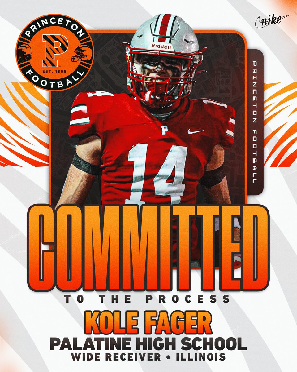 kole_fager (@_kolefager_14) on Twitter photo COMMITTED TO THE ADMISSIONS PROCESS!!!!🔒🐅 #princeton #princetonfootball #JUICE #letswork <a href="/PrincetonFTBL/">Princeton Football</a> <a href="/CoachBobSurace/">Bob Surace '90</a> <a href="/Coach_Flinn/">Brian Flinn🤫</a> <a href="/CoachSibel/">John Sibel</a> <a href="/CoachRosenbaum/">Mark Rosenbaum</a> <a href="/PHS_Football/">Palatine HS Football</a> <a href="/nexgenscouting/">Keith Smilie</a> <a href="/TNTignite/">TNT Ignite</a> <a href="/EDGYTIM/">Timothy “EDGYTIM” OHalloran</a> <a href="/AllenTrieu/">Allen Trieu</a> <a href="/OJW_Scouting/">PrepRedzone Oliver</a> <a href="/JoshBostick8/">Coach Bostick</a>
<a href="/PrepRedzoneIL/">Prep Redzone Illinois</a> <a href="/dhpreps/">Daily Herald Preps</a> COMMITTED TO THE ADMISSIONS PROCESS!!!!🔒🐅 #princeton #princetonfootball #JUICE #letswork <a href="/PrincetonFTBL/">Princeton Football</a> <a href="/CoachBobSurace/">Bob Surace '90</a> <a href="/Coach_Flinn/">Brian Flinn🤫</a> <a href="/CoachSibel/">John Sibel</a> <a href="/CoachRosenbaum/">Mark Rosenbaum</a> <a href="/PHS_Football/">Palatine HS Football</a> <a href="/nexgenscouting/">Keith Smilie</a> <a href="/TNTignite/">TNT Ignite</a> <a href="/EDGYTIM/">Timothy “EDGYTIM” OHalloran</a> <a href="/AllenTrieu/">Allen Trieu</a> <a href="/OJW_Scouting/">PrepRedzone Oliver</a> <a href="/JoshBostick8/">Coach Bostick</a>
<a href="/PrepRedzoneIL/">Prep Redzone Illinois</a> <a href="/dhpreps/">Daily Herald Preps</a>
