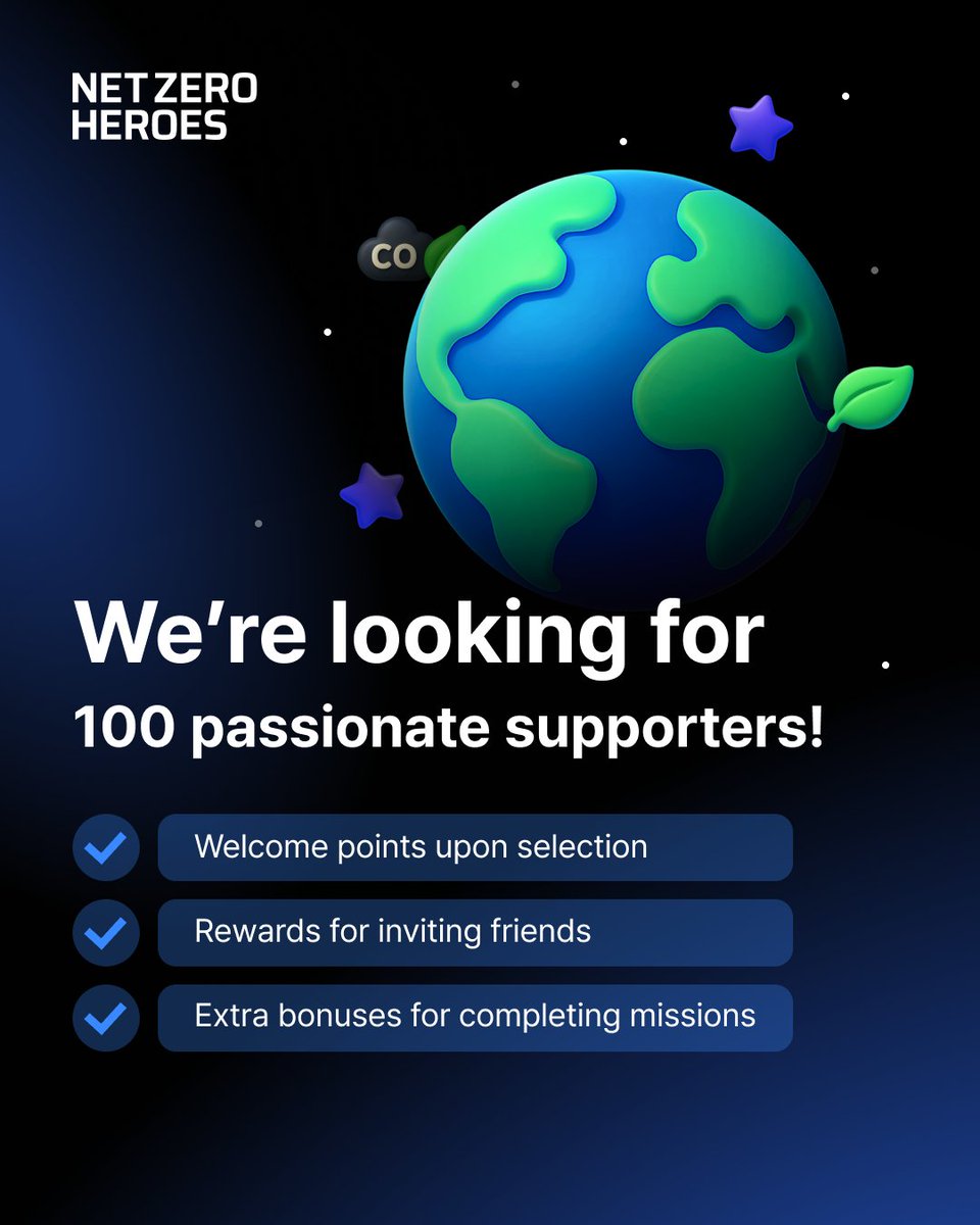 Net Zero Heroes – Recruiting 1st supporters
Your everyday actions for the planet—
Now they come with rewards when you record and share.

Welcome to the era of Green AppTech!

We’re looking for the first generation of Net Zero Supporters to join us on this journey.
Who Can Apply: