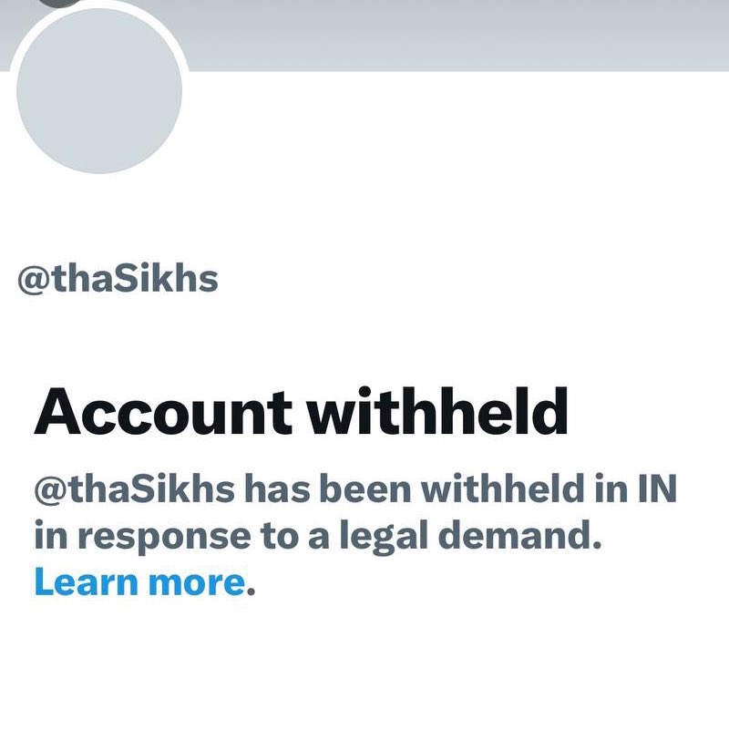 Tracking Hate Against Sikhs (@thasikhs) on Twitter photo Our account has been withheld in India for exposing conspiracies and hate against Sikhs.
Please follow <a href="/SikhsTHA/">Countering Hate Against Sikhs</a> for the latest updates. Our account has been withheld in India for exposing conspiracies and hate against Sikhs.
Please follow <a href="/SikhsTHA/">Countering Hate Against Sikhs</a> for the latest updates.