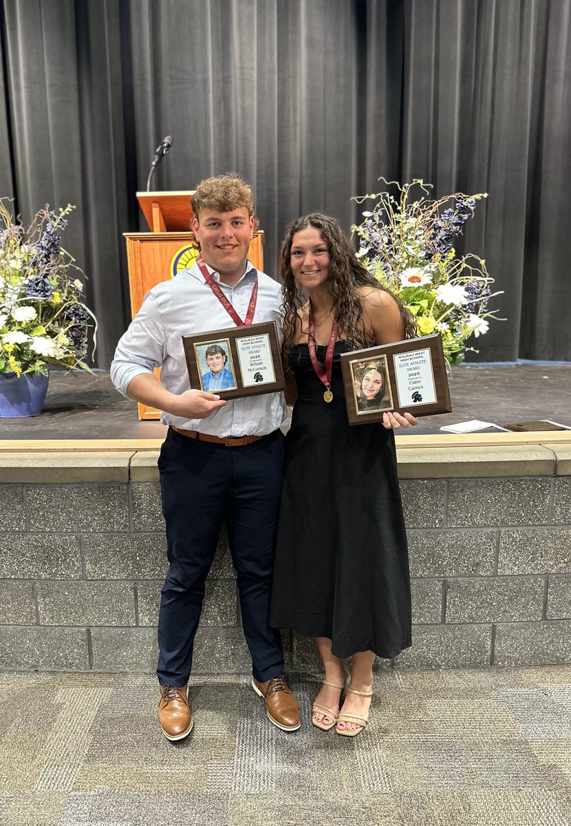 I am incredibly honored and grateful to be the female recipient of the WIAA Scholar Athlete Award, as well as the WVC Scholar Athlete Award, and the Wausau West Elite Athletic Award tonight.