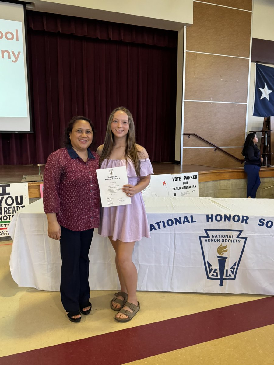 I was honored to be accepted into the National Honors Society today. I’m grateful for Ms Calacat for this opportunity, and my family for being there to support me!