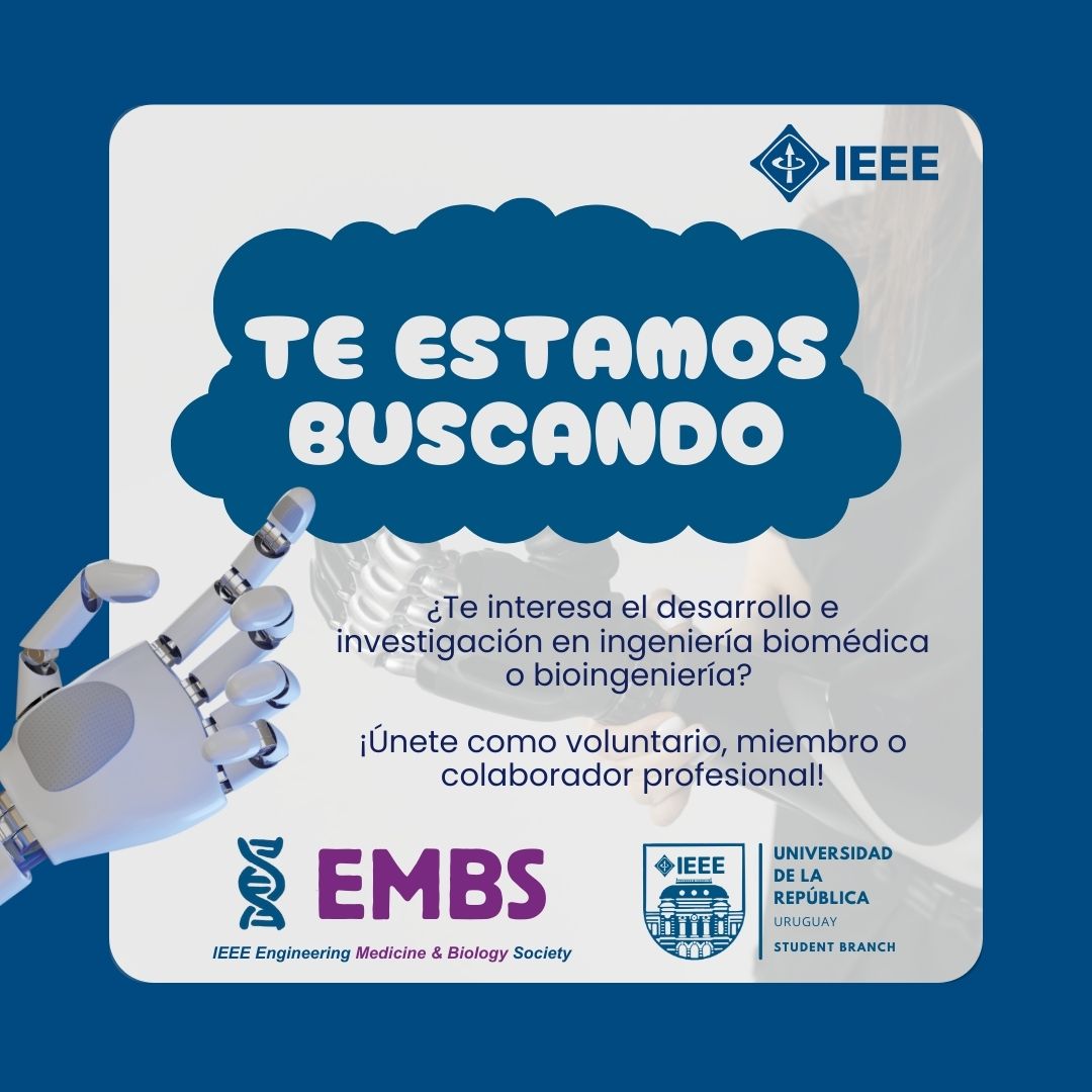 Natalia Suárez (@bionabesube) on Twitter photo 📢Abrimos convocatoria para integrar el capítulo estudiantil de Ing. para Medicina y Biología <a href="/IEEEembs/">IEEE Engineering Medicine and Biology Society</a>
¿Sos estudiantes, investigador o profesional? ¿Te interesa unir tecnología con medicina? Podes sumarte como voluntari@, miembr@ o colaborador. 🦾
📋forms.gle/rQnT78o1DHPb1a… 📢Abrimos convocatoria para integrar el capítulo estudiantil de Ing. para Medicina y Biología <a href="/IEEEembs/">IEEE Engineering Medicine and Biology Society</a>
¿Sos estudiantes, investigador o profesional? ¿Te interesa unir tecnología con medicina? Podes sumarte como voluntari@, miembr@ o colaborador. 🦾
📋forms.gle/rQnT78o1DHPb1a…