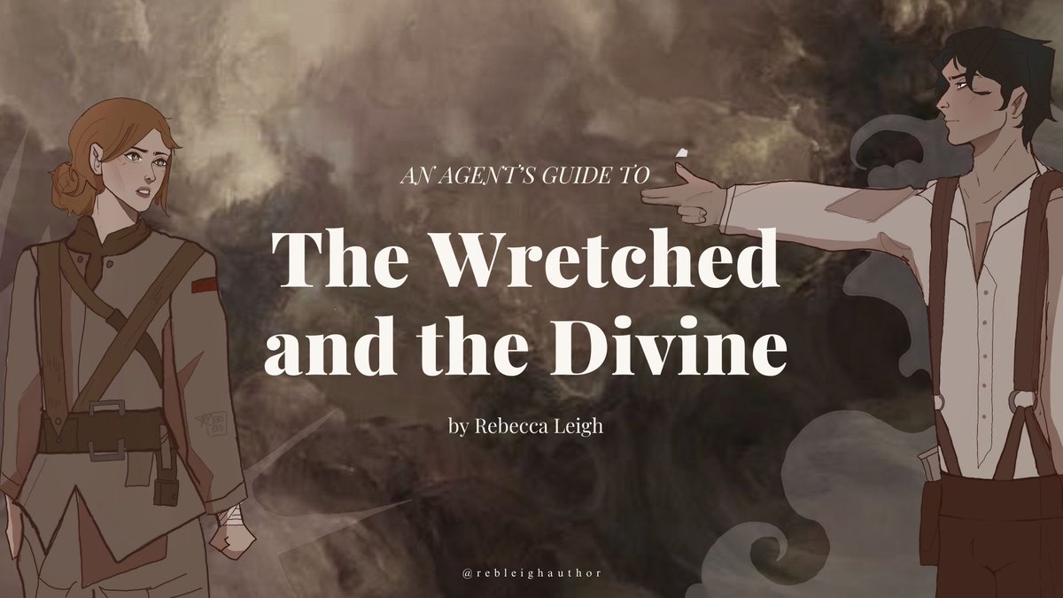 rebleighauthor's tweet image. An agent's guide to: THE WRETCHED AND THE DIVINE, my YA Historical Fantasy DIVINE RIVALS x LOVELY WAR novel.
₊✩‧₊˚౨ৎ˚₊✩‧₊
"The world is not kind to wanderers."
₊✩‧₊˚౨ৎ˚₊✩‧₊
➥ agents & editors interact if interested!!
#amquerying #mswl #agentguide #agentsguide