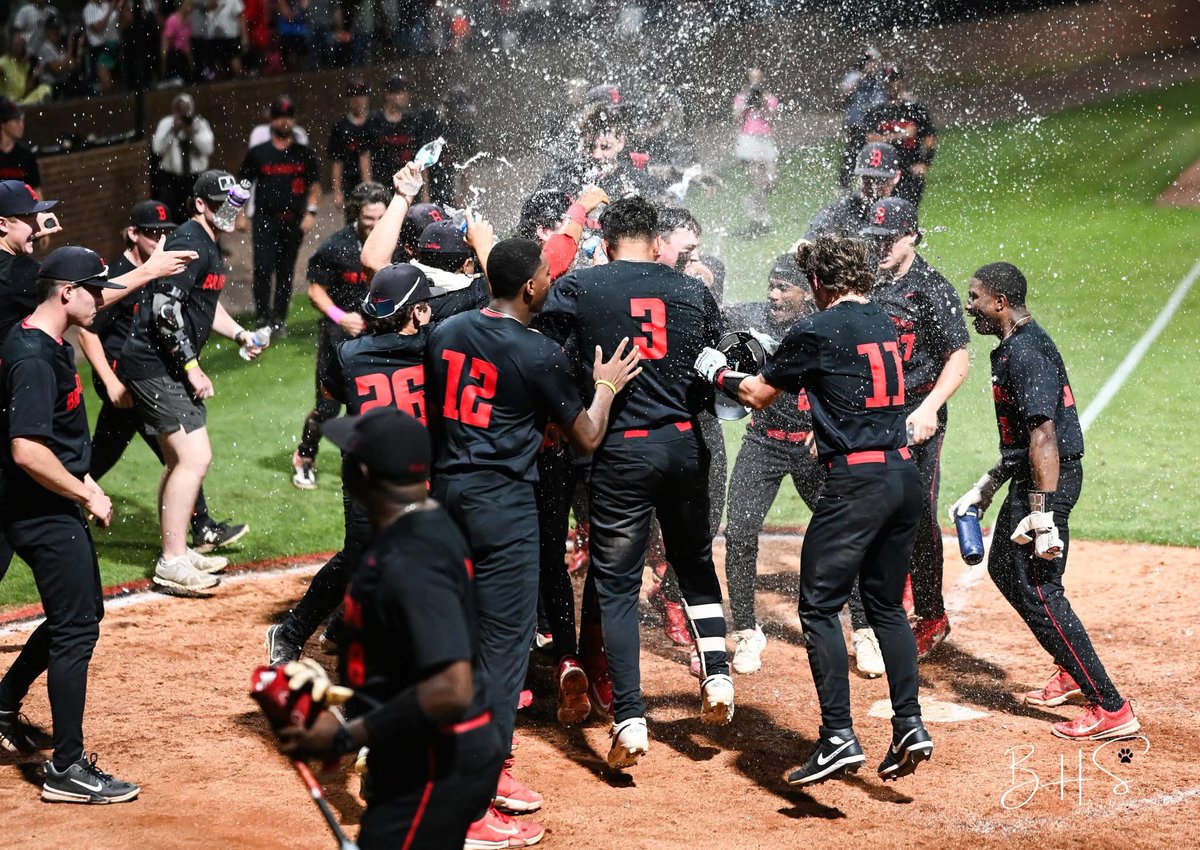 ⚾️ Here is an awesome photo by <a href="/BrandonBulldogs/">Brandon Bulldog Athletics</a> as Brandon baseball gets the last laugh over Oak Grove (who beat out Brandon for the District title) as the Bulldogs advance to the MHSAA 7A state championship for the second year in a row: