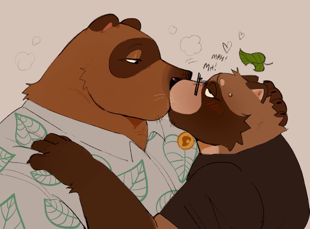 “One last kiss before you go to work?”
10 minutes later: