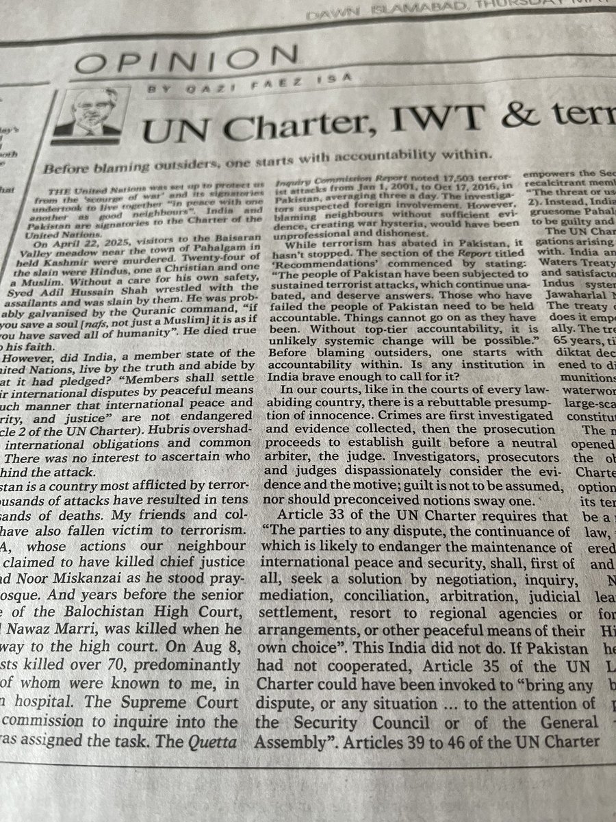 QFI now wants to school us about international law, after having taught us all about constitution ko izzat do