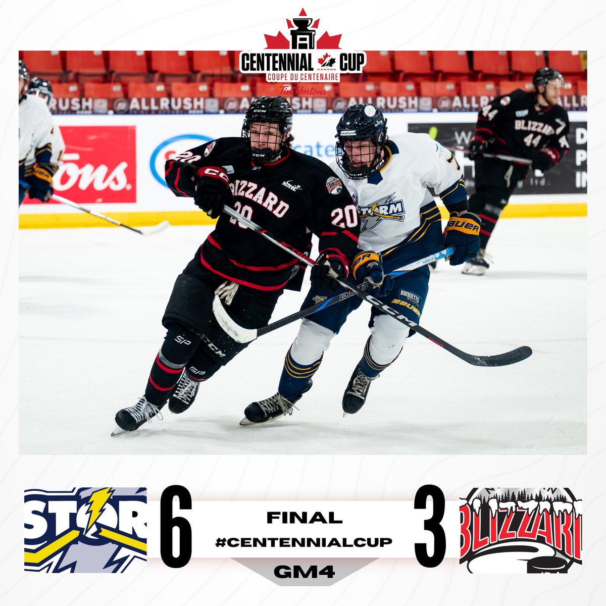 MJHL (@mjhlhockey) on Twitter photo #CentennialCup | The <a href="/NorManBlizzJrA/">🏆 - Northern Manitoba Blizzard</a> came close but couldn’t quite mount a comeback against the Grande Prairie Storm (AJHL) on Wednesday night.
The Blizzard will now take on the Rockland Nationals (CCHL) in the quarterfinal on Friday.
📸 <a href="/perreauxphoto/">Erica Perreaux</a> /Hockey Canada Images #CentennialCup | The <a href="/NorManBlizzJrA/">🏆 - Northern Manitoba Blizzard</a> came close but couldn’t quite mount a comeback against the Grande Prairie Storm (AJHL) on Wednesday night.
The Blizzard will now take on the Rockland Nationals (CCHL) in the quarterfinal on Friday.
📸 <a href="/perreauxphoto/">Erica Perreaux</a> /Hockey Canada Images