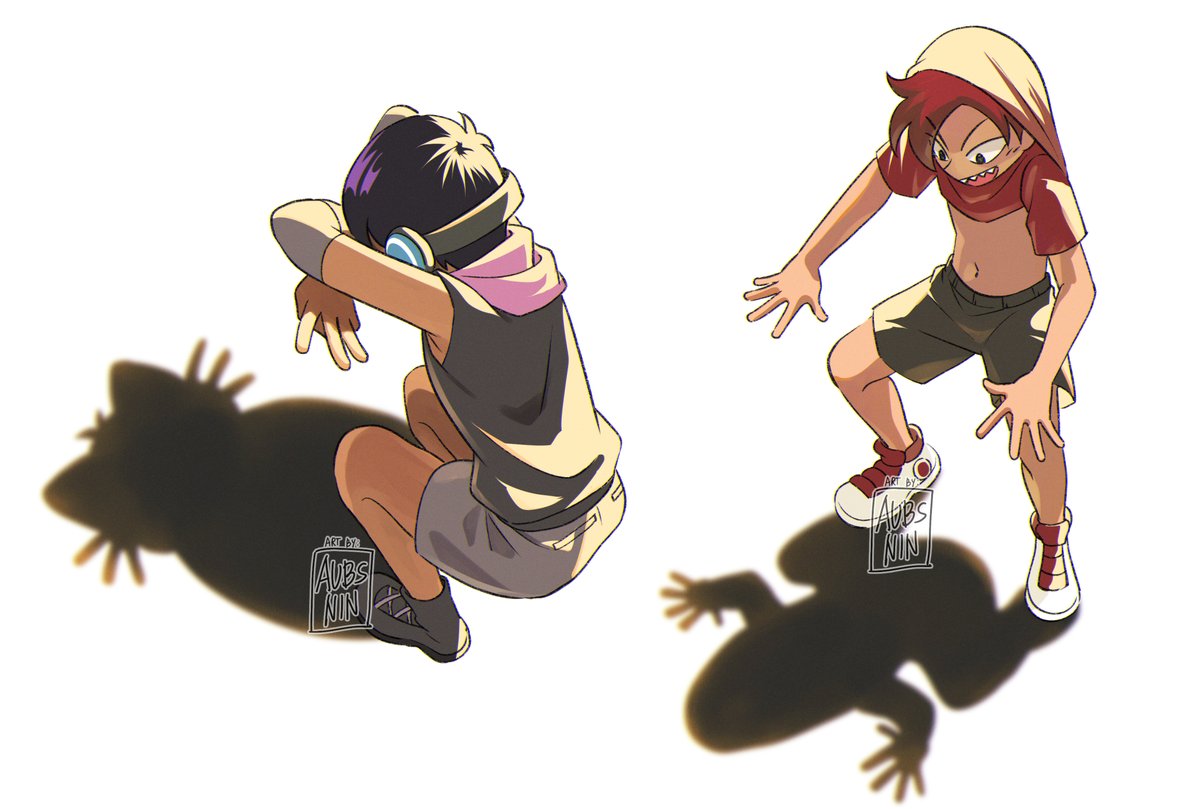 aubsnin's tweet image. It&apos;s them! 🐱🐸
#oc