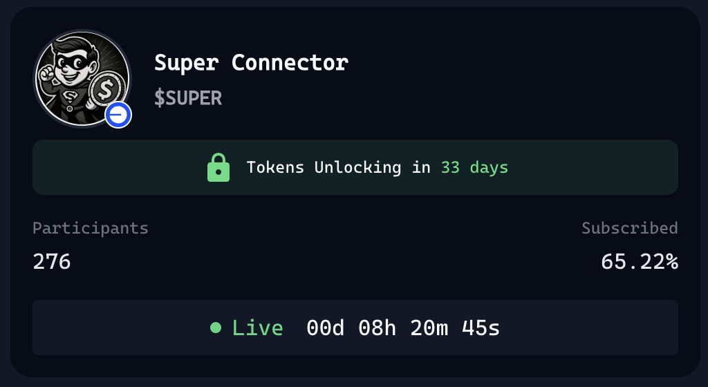 $SUPER is surging — 65% of the way to Genesis graduation with 8 hours left.
This isn’t just another token — it’s the AI-native trust layer for the Agent Economy.
Built for campaigns, powered by missions, driven by verified behavior.
🚀 Pledge now before it hits 100%: