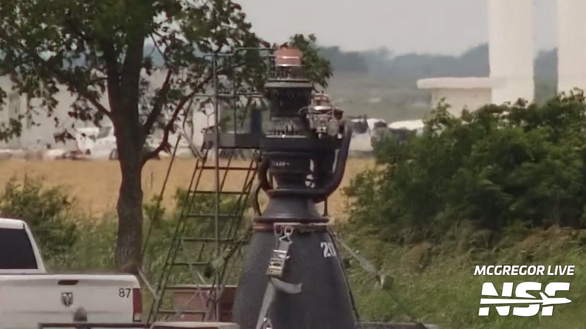 Adam Cuker (@adamcuker) on Twitter photo Raptor 3 SN #20 headed to the Raptor South test stand at SpaceX in McGregor, TX this afternoon. Seems like Raptor 3 is moving along quickly with testing.
nsf.live/mcgregor <a href="/NASASpaceflight/">NSF - NASASpaceflight.com</a> Raptor 3 SN #20 headed to the Raptor South test stand at SpaceX in McGregor, TX this afternoon. Seems like Raptor 3 is moving along quickly with testing.
nsf.live/mcgregor <a href="/NASASpaceflight/">NSF - NASASpaceflight.com</a>
