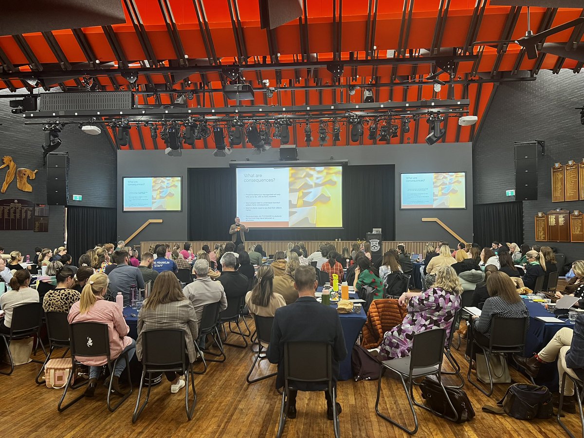 <a href="/tombennett71/">Tom Bennett OBE</a> discussing all things behaviour, culture, belonging, norms, routines, expectations and success with ‘Running the Room’. An excellent day of learning for educators from all sectors <a href="/MericiCanberra/">Merici College</a> <a href="/ceacg/">Catholic Education Canberra and Goulburn</a> #Catalyst