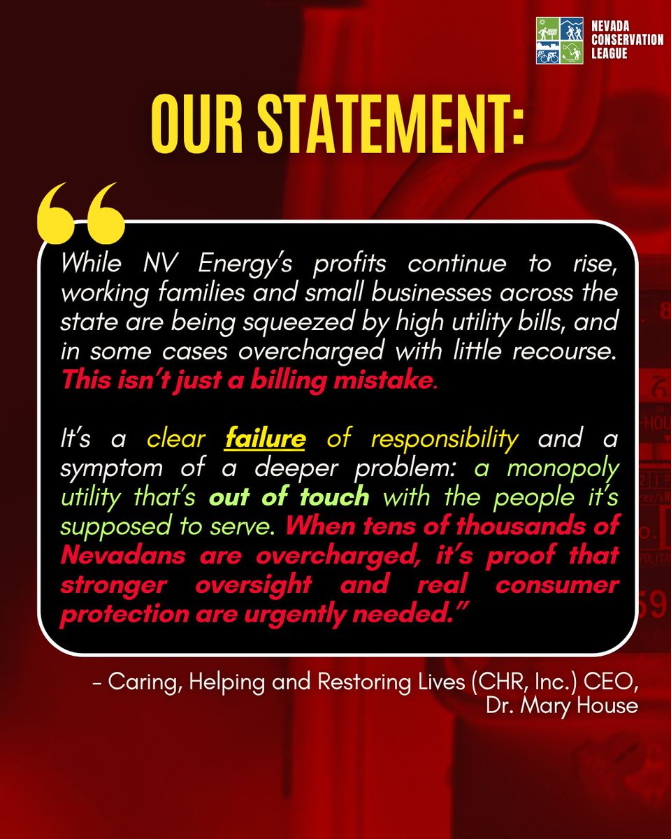 🚨 BREAKING: NV Energy overcharged 80,000+ Nevadans at least $17 million — and shut off power for hardworking families who couldn’t keep up.

A state filing says the monopoly utility *NEVER* reported it and only refunded a fraction of what’s owed... 👀🤔