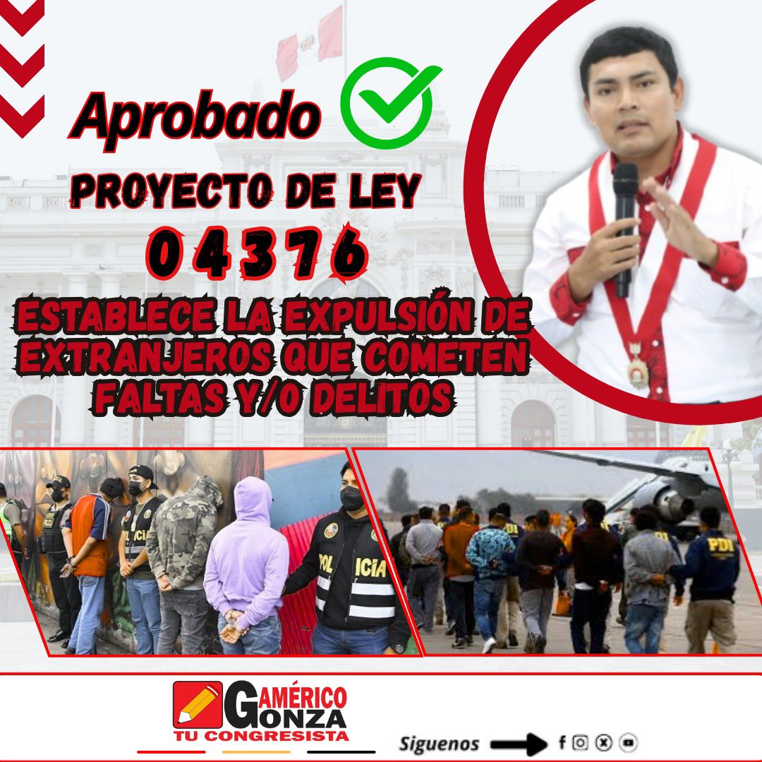 Se aprobó el 4376 para expulsar a extranjeros irregulares.