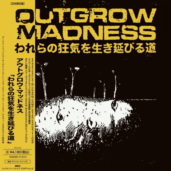 OUTGROW MADNESS 「われらの狂気を生き延びる道」LP (予約 / PRE-ORDER) ￥4180

6.25発売！

日米メンバー混成PVプロジェクト！

Vo : Marino
GVo : Uga (ex.Charm, Exclaim)
BVo : Yosuke（Completed Exposition）
D : Max（625 ex.Plutoclacy, Spazz, C-Casualties, etc）

revenge-records.com/?pid=186560327