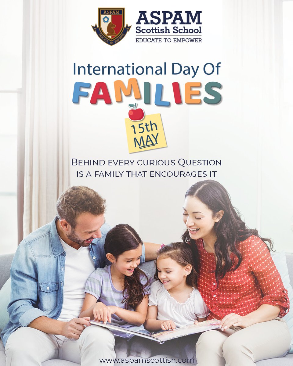AspamSchool's tweet image. Every big idea starts with a small question—and a family that believes in it. 💡👨‍👩‍👧‍👦

This International Day of Families, ASPAM Scottish School celebrates the love, support, and learning that begins at home.

#InternationalDayOfFamilies #ASPAMScottishSchool #FamilyFirst