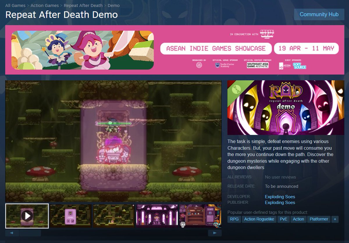 ExplodingSoes's tweet image. ⭐DEMO OUT NOW ⭐
Try out all the fun Repeat After Death has offer NOW. FOR FREE. 🤯
THAT'S RIGHT. FOR FREE.
Check out our Steam Page to play RAD Demo :3
store.steampowered.com/app/3699400/Re…