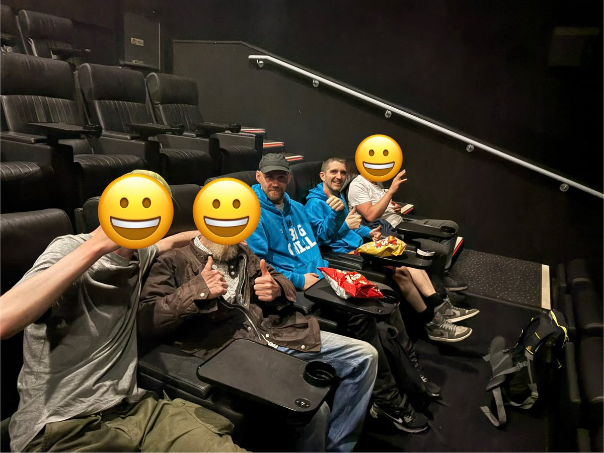 Sharkness03's tweet photo. Lovely afternoon yesterday with the guys from #thebigchill taking some of @Coffee4Craig guests to see @MarvelStudios Thunderbolts. We all had a great afternoon 😀 https://t.co/KGiUwD2RL8