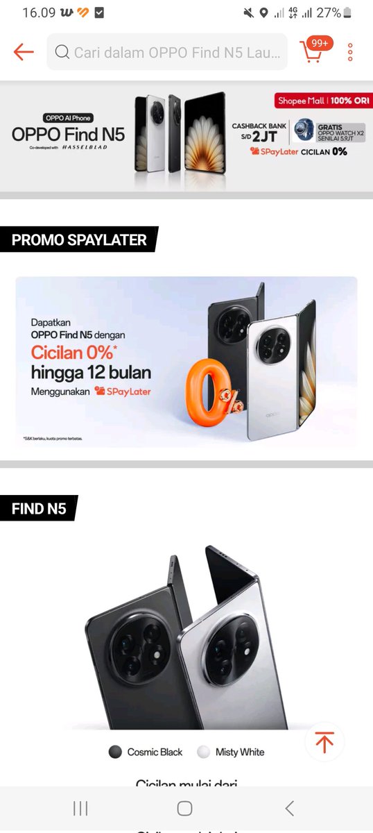 blissviyy's tweet photo. @ShopeeID OPPO Find N5 Slim Yet Powerful #OPPOFindN5diShopee https://t.co/ojyTdd1gu2