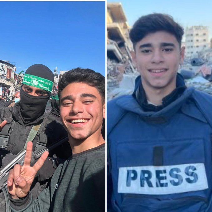"Israel is killing journalists in Gaza! War crimes!"

The journalists in Gaza: