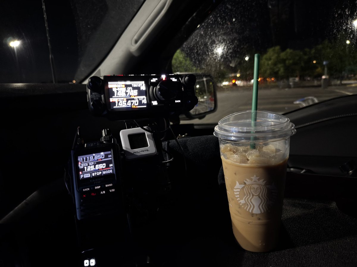 Good morning! I'm enjoying my coffee while sitting in a parking lot and listening to the radio. Wishing everyone a fantastic weekend ahead!