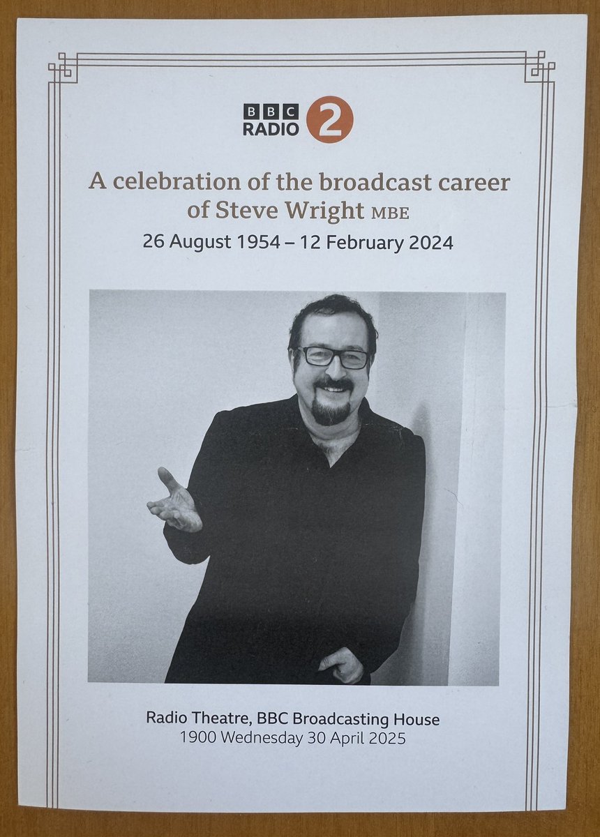 This was indeed a great celebration for #SteveWright a room full of radio legends and programme makers:) You’ll be able to hear it on #radio2 in the future:)