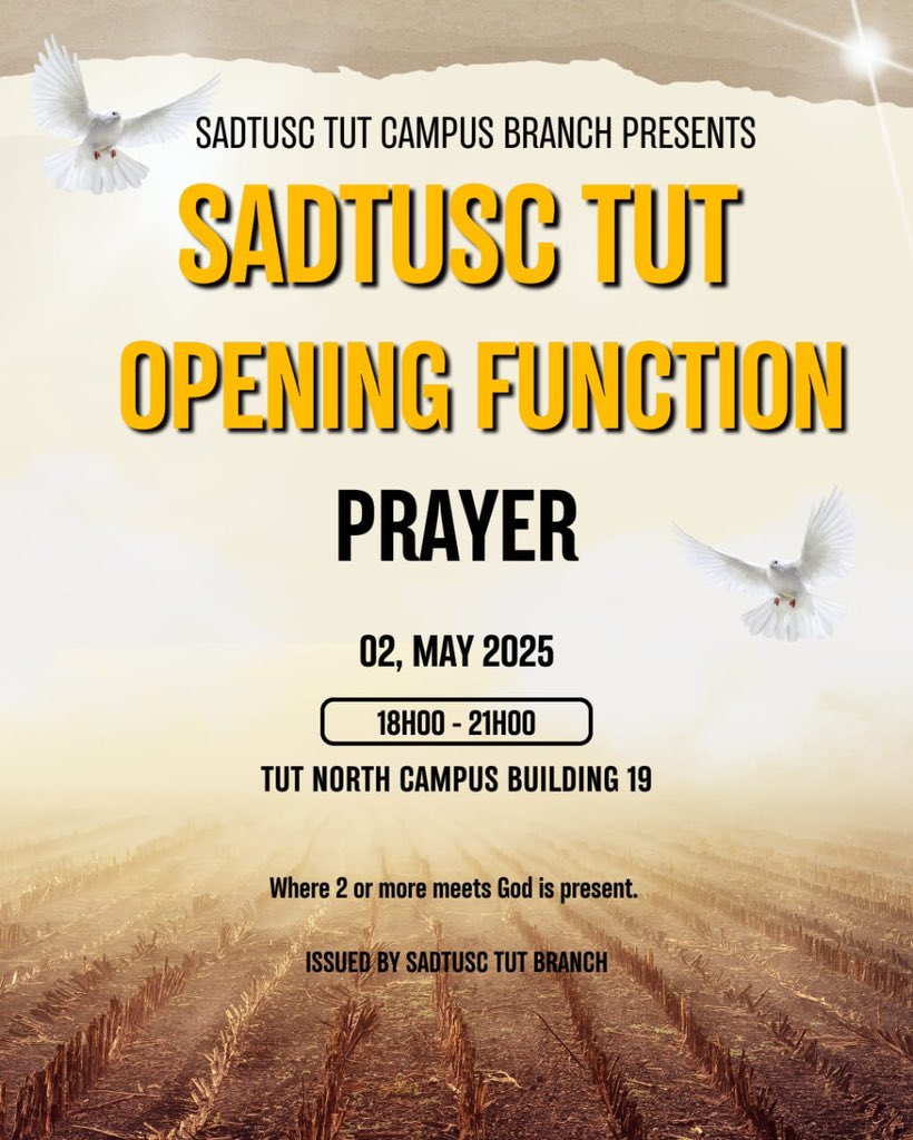 gpsadtusc's tweet image. The SADTUSC TUT branch has hosted its opening branch prayer as a way of inviting God into the branch. 

We continue to restore hope to the hopeless.