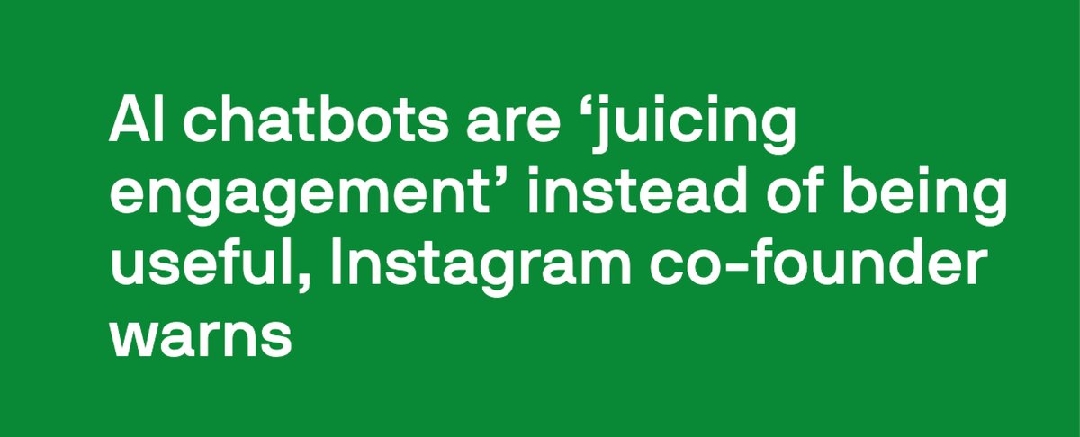 Nos prometieron la AGI y aumentos de productividad increíbles, y lo que tenemos ahora son máquinas de manipulación para aumentar el engagement.

Y dentro de nada, con anuncios (hiper personalizados, por supuesto)