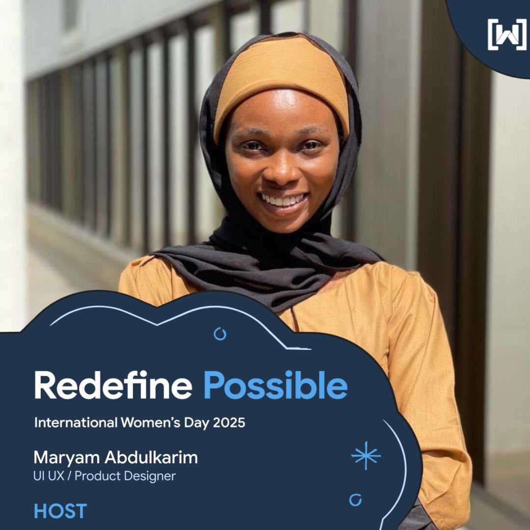 Meet your host @maryamBintKarim, a passionate Product Designer and community Manager. 

She’ll be guiding us through a day of learning, inspiration, and celebration as we honor women driving change in tech.

#IWD2025
#RedefinePossible
#WTMGwags
