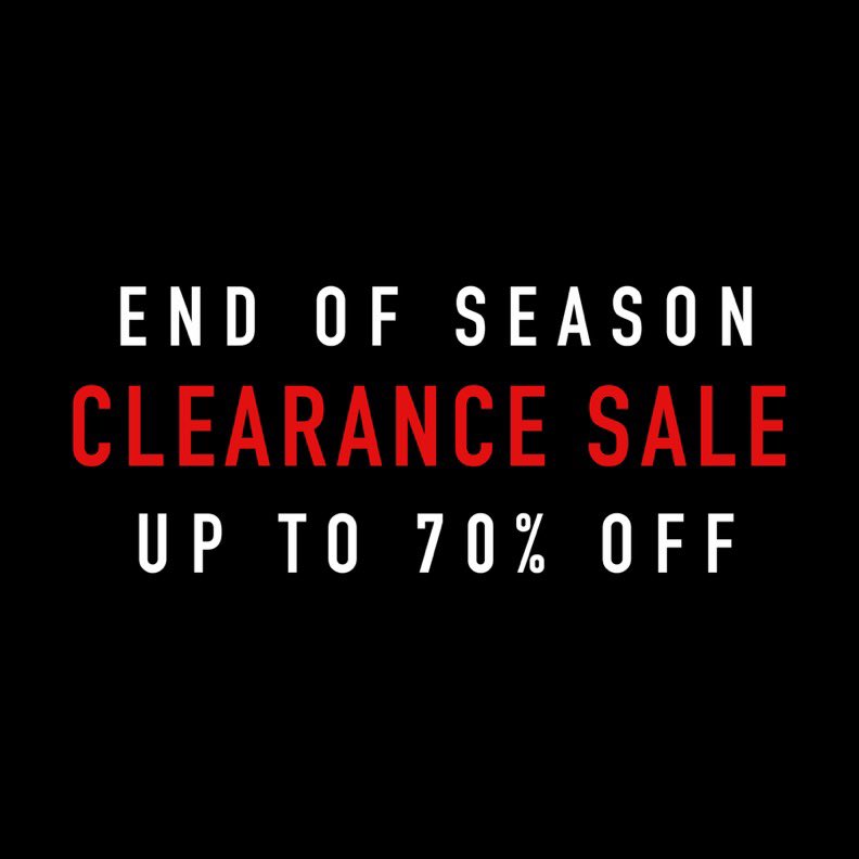 Join us in store today pre game for our final clearance sale!

Last chance to grab shirts and training wear with most items up to 70% off!